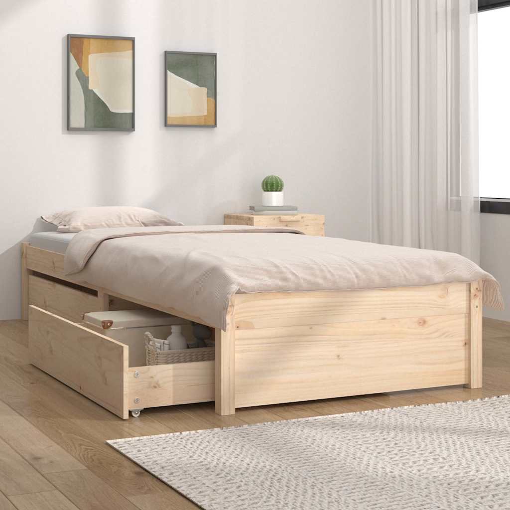 Vidaxl bedframe met lades 90x190 cm