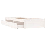 Vidaxl bedframe met lades wit 90x190 cm
