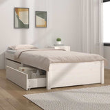 Vidaxl bedframe met lades wit 90x200 cm