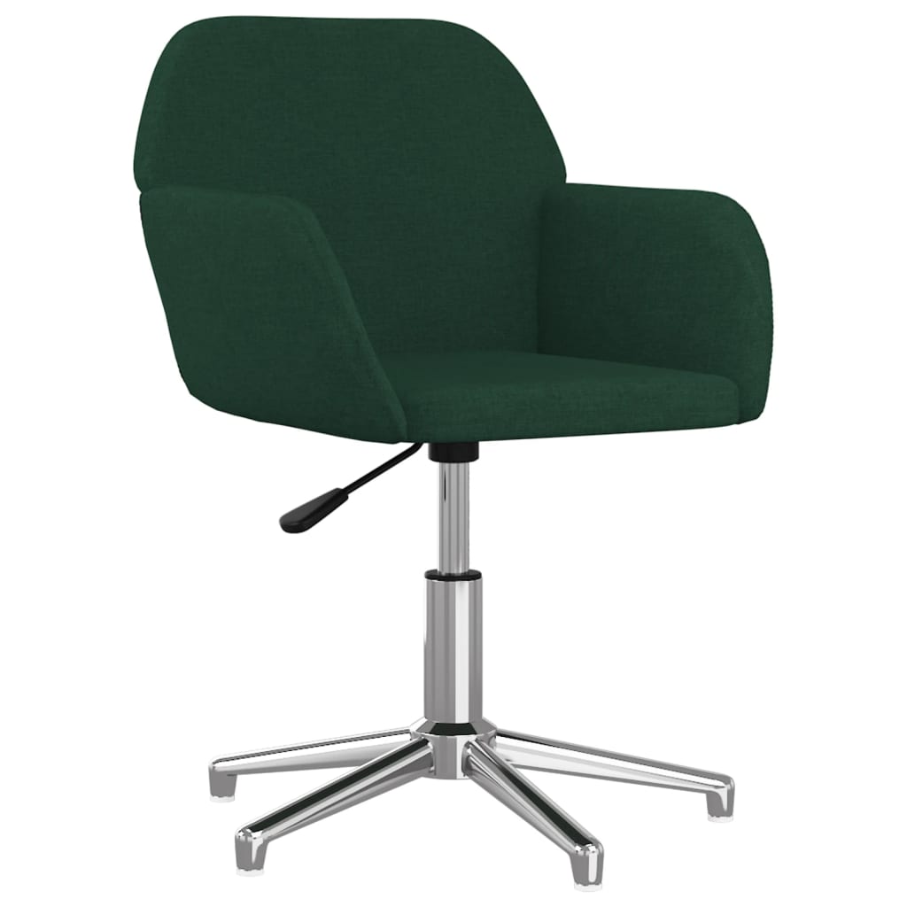 Vidaxl eetkamerstoelen draaibaar 2 st stof donkergroen