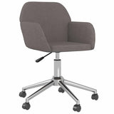 Vidaxl eetkamerstoelen draaibaar 2 st stof donkergrijs