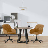 Vidaxl eetkamerstoelen draaibaar 2 st fluweel bruin