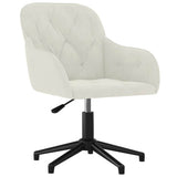 Vidaxl eetkamerstoelen draaibaar 2 st fluweel crèmekleurig