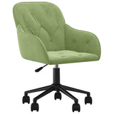 Vidaxl eetkamerstoelen draaibaar 2 st fluweel lichtgroen