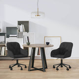 Vidaxl eetkamerstoelen draaibaar 2 st fluweel zwart