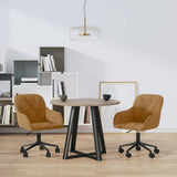 Vidaxl eetkamerstoelen draaibaar 2 st fluweel bruin