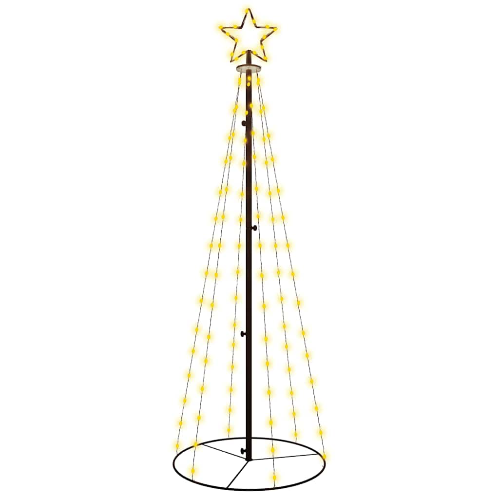 Vidaxl kegelkerstboom 108 led's 70x180 cm warmwit