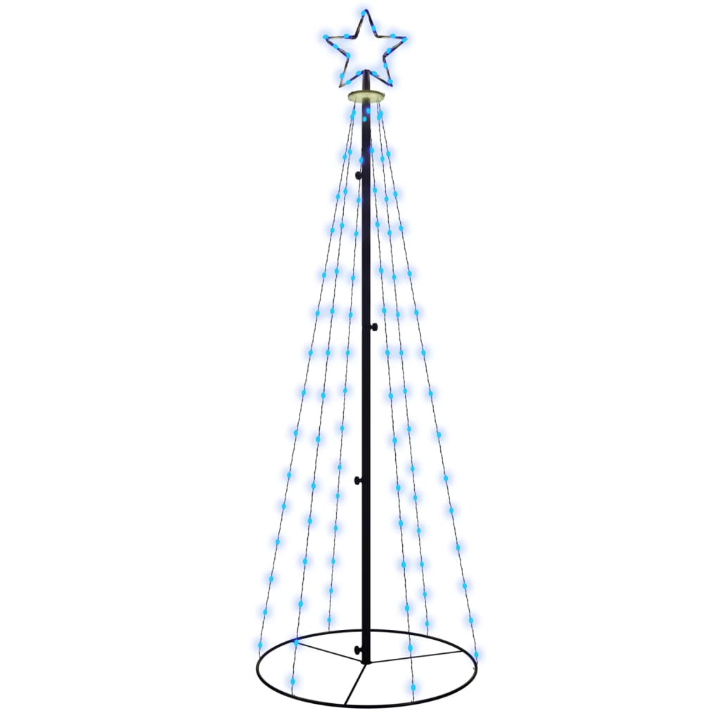 Vidaxl Kegelkerstboom 108 LED 70x180 cm blu