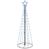 Vidaxl kegelkerstboom 108 led's 70x180 cm blauw