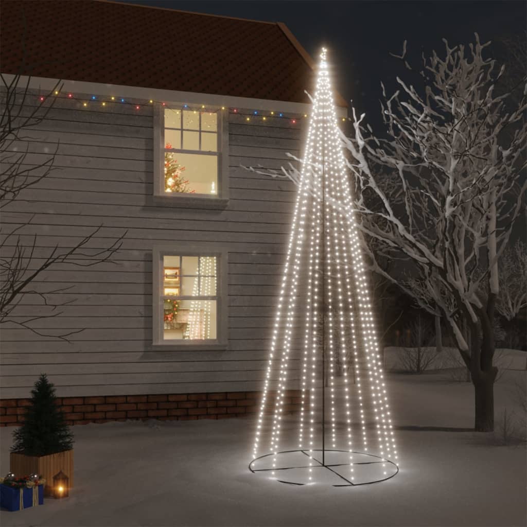 Vidaxl KegelKERSTBOOM 732 LEDs Kalt weiß 160 x 500 cm