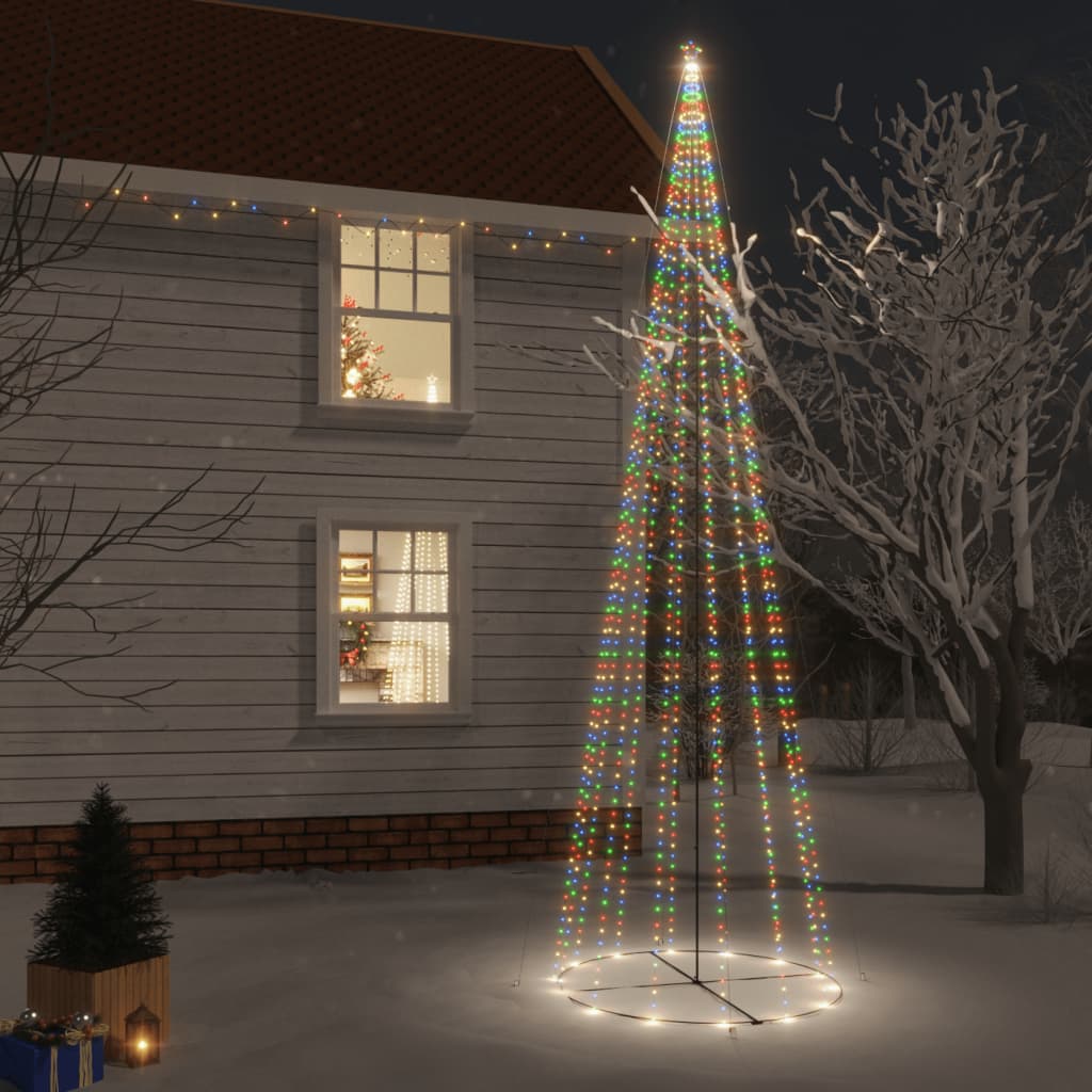 Vidaxl Kegelkerstboom 1134 LED Multi -colorato 230x800 cm