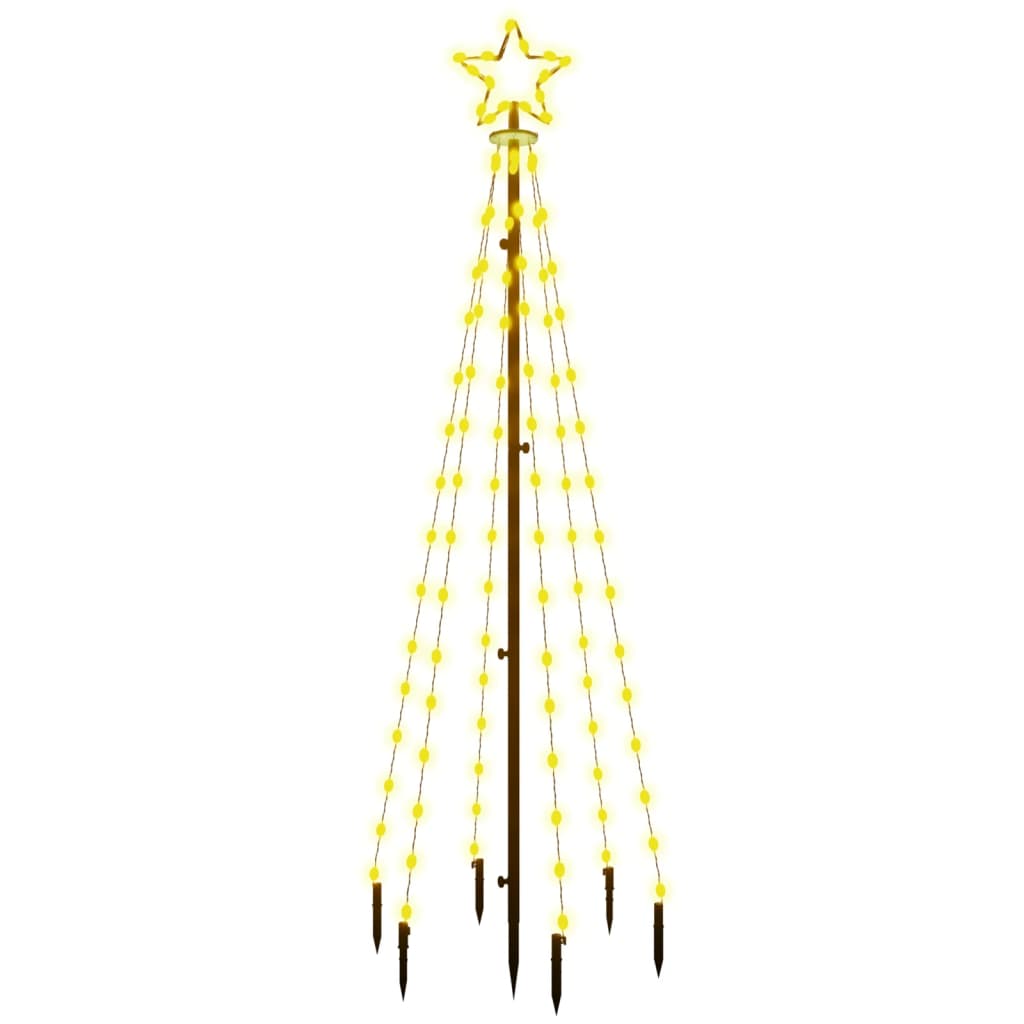 Vidaxl Christmas tree with ground pin 108 LEDs warm white 180 cm