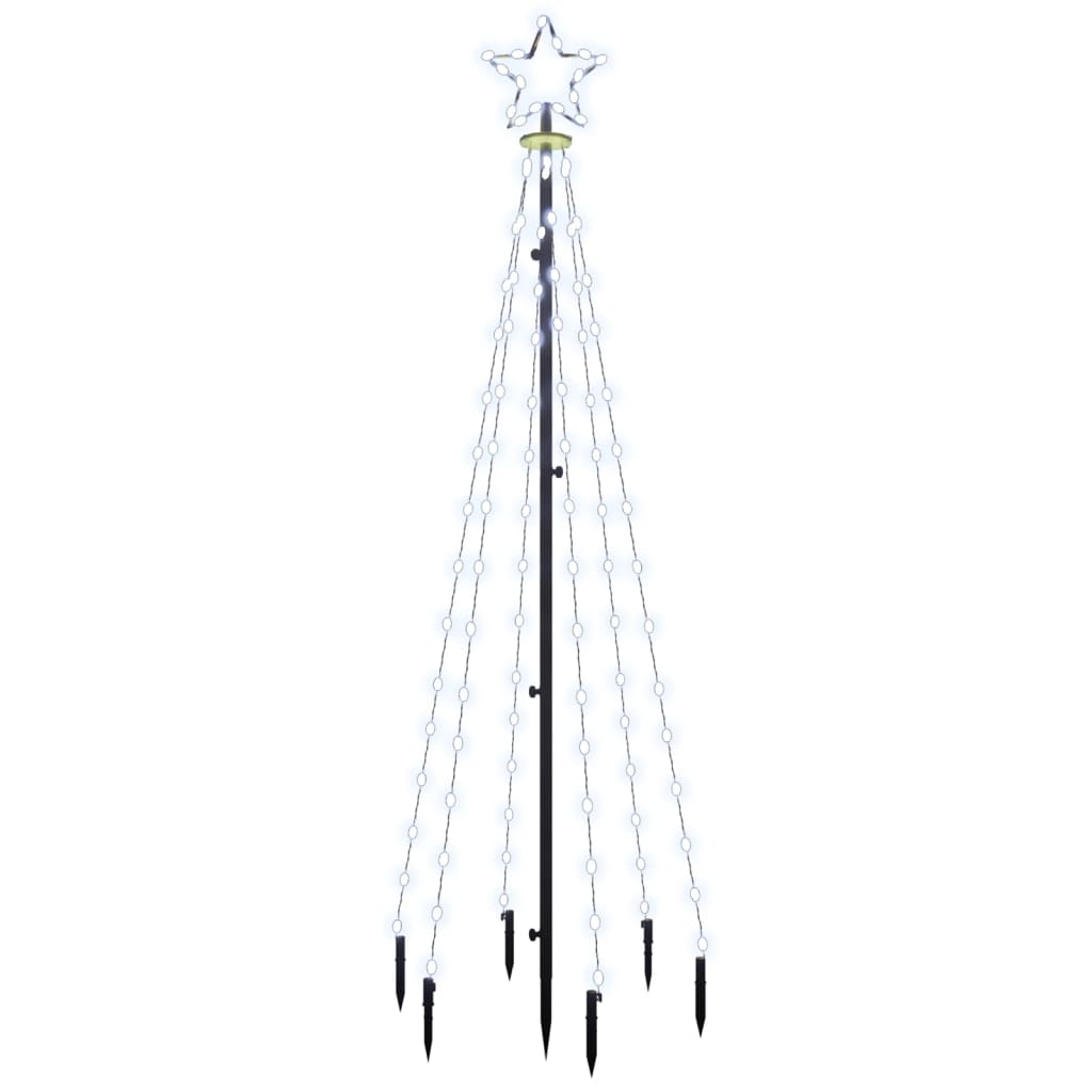 Vidaxl Tree di Natale con perno macinato 108 LED BIANCO CREDDO 180 cm