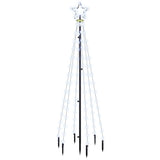 Vidaxl kerstboom met grondpin 108 led's koudwit 180 cm
