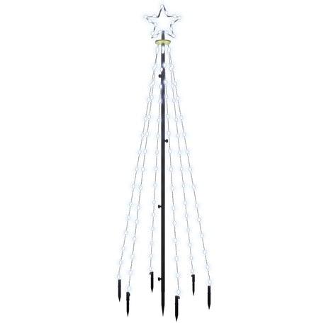 Vidaxl kerstboom met grondpin 108 led's koudwit 180 cm