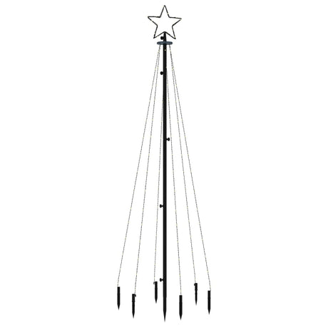 Vidaxl kerstboom met grondpin 108 led's koudwit 180 cm
