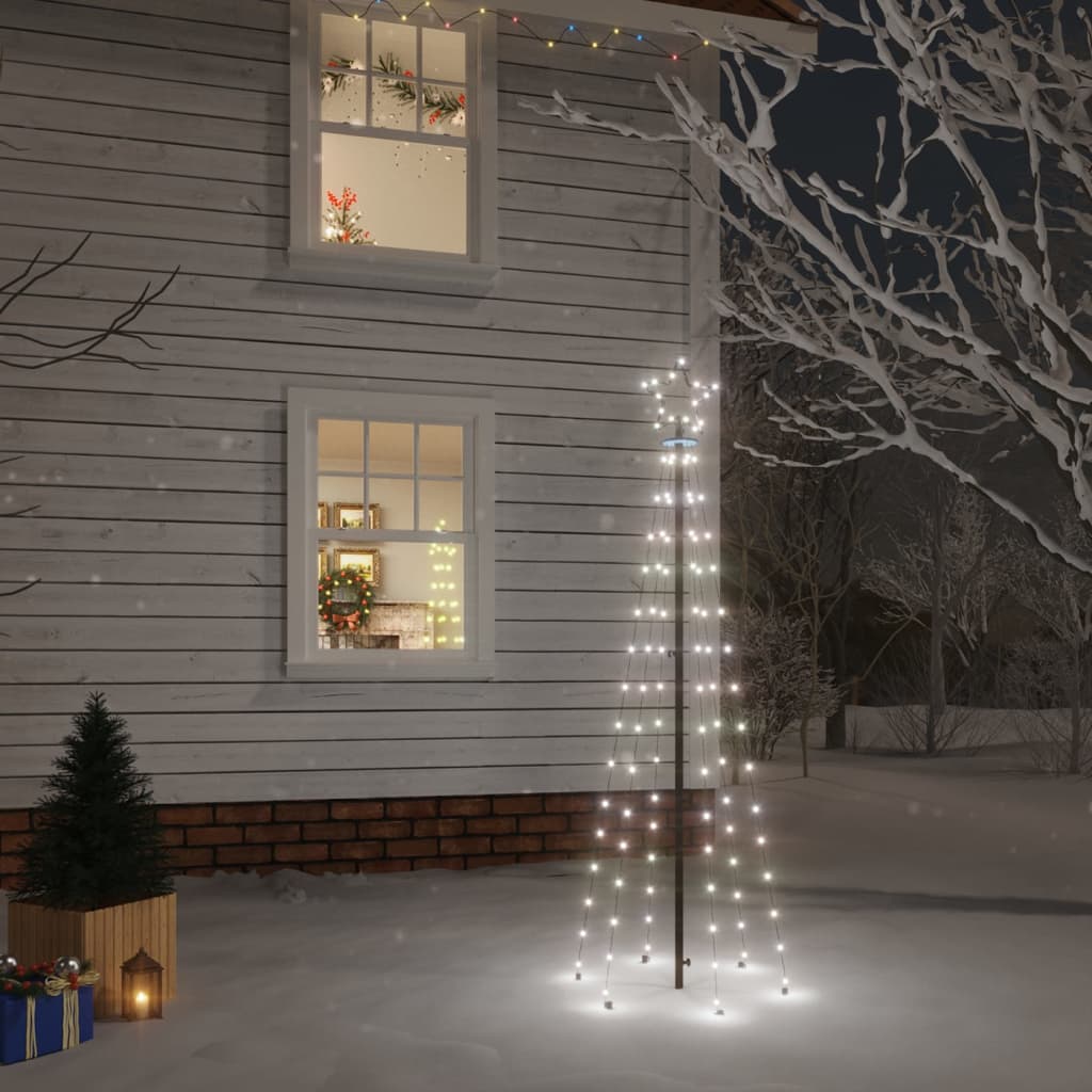 Vidaxl Tree di Natale con perno macinato 108 LED BIANCO CREDDO 180 cm