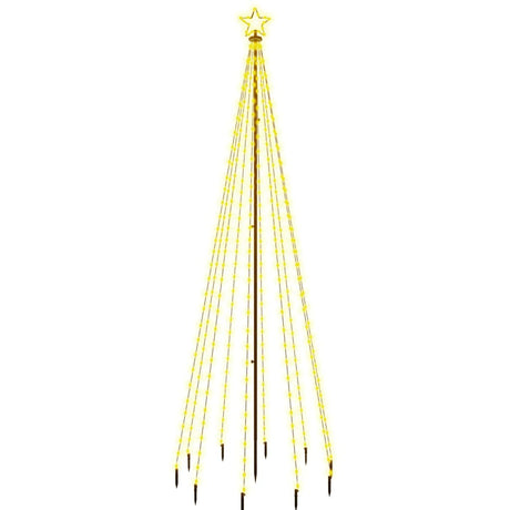 Vidaxl kerstboom met grondpin 310 led's warmwit 300 cm