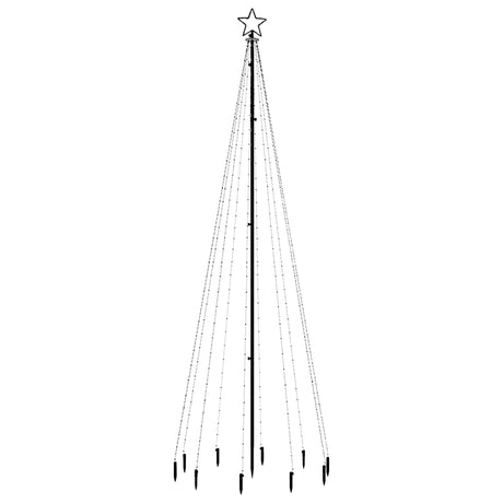Vidaxl kerstboom met grondpin 310 led's warmwit 300 cm