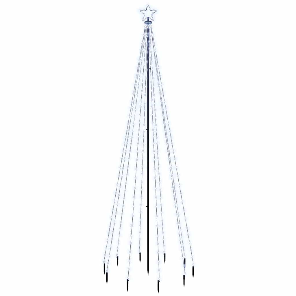 Vidaxl kerstboom met grondpin 310 led's koudwit 300 cm