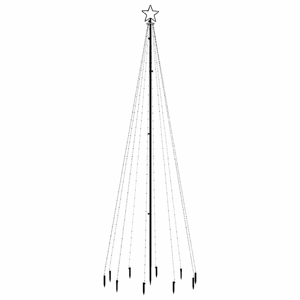 Vidaxl kerstboom met grondpin 310 led's koudwit 300 cm