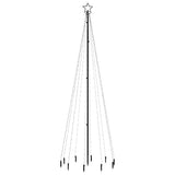 VidaXL Kerstboom met grondpin 310 LED's blauw 300 cm