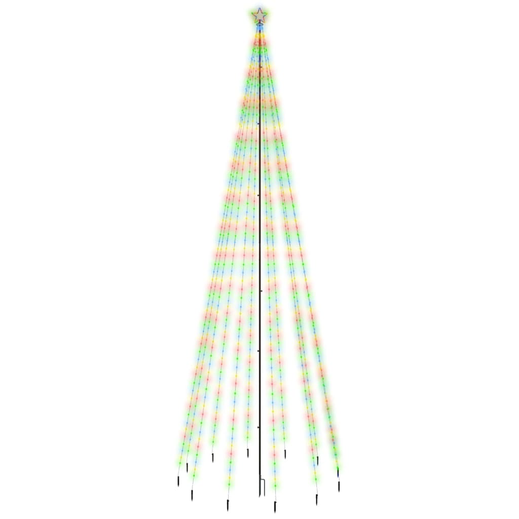 Vidaxl Christmas tree with ground pin 732 LEDs multi -colored 500 cm