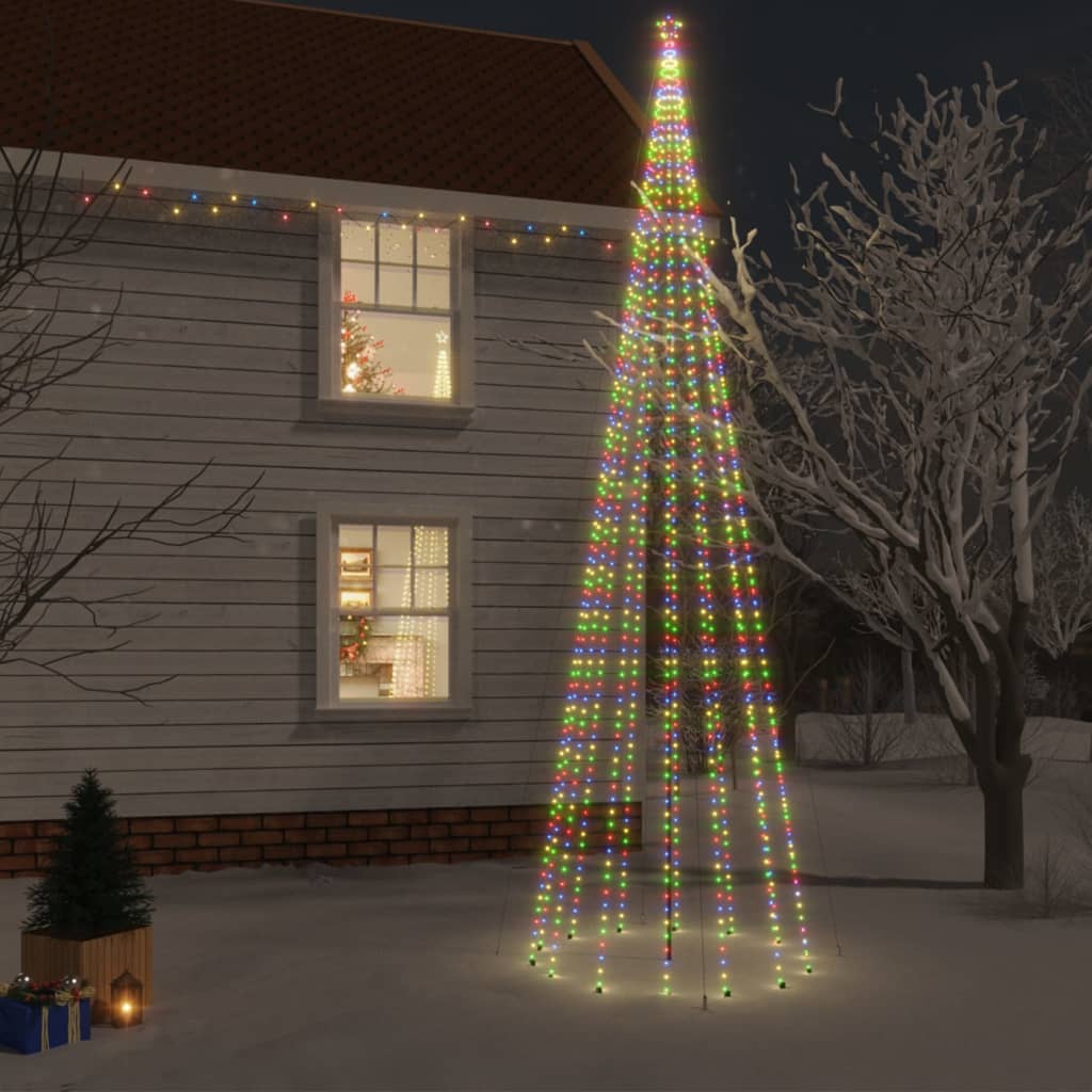 Árbol de Navidad Vidaxl con pin 1134 LED multi -columinado 800 cm