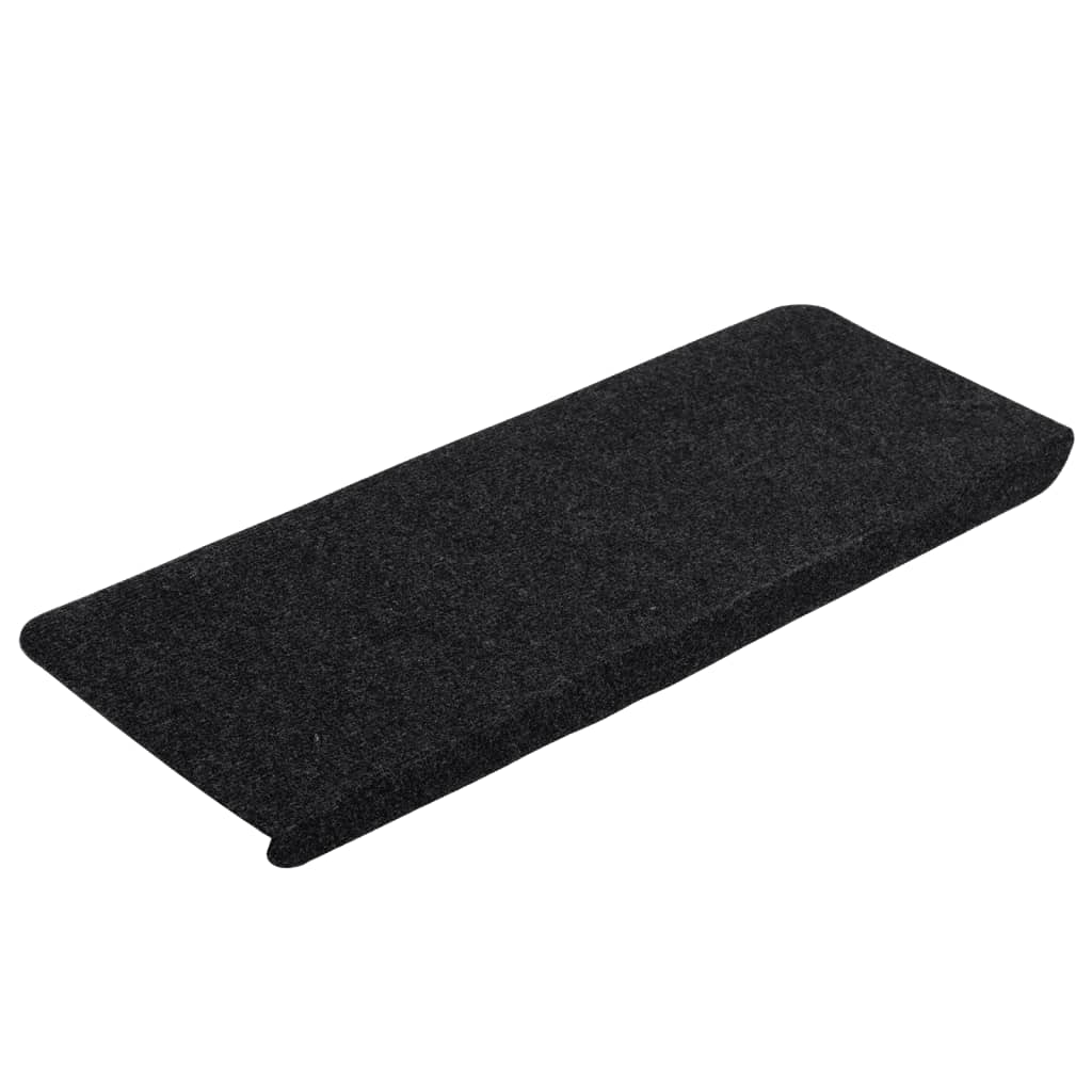 Vidaxl Stair Mats auto-adhésif 15 ST 65X24.5x3,5 cm noir