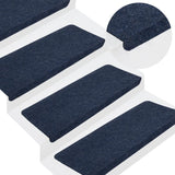 Vidaxl Stair Mats Self -Adhesive 15 ST 65x24,5x3,5 cm modrá