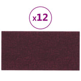 Vidaxl Wandpannelen 12 PCs 0.54 m² sinn 30x15 cm Stoff Purple