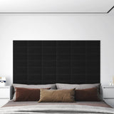 Vidaxl Wall panels 12 pcs 0.54 m² 30x15 cm fabric black