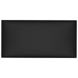 Paneles de pared Vidaxl 12 PCS 0.54 m² 30x15 cm de cuero artificial negro