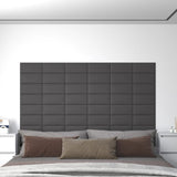 Vidaxl Wall panels 12 pcs 0.54 m² 30x15 cm artificial leather gray