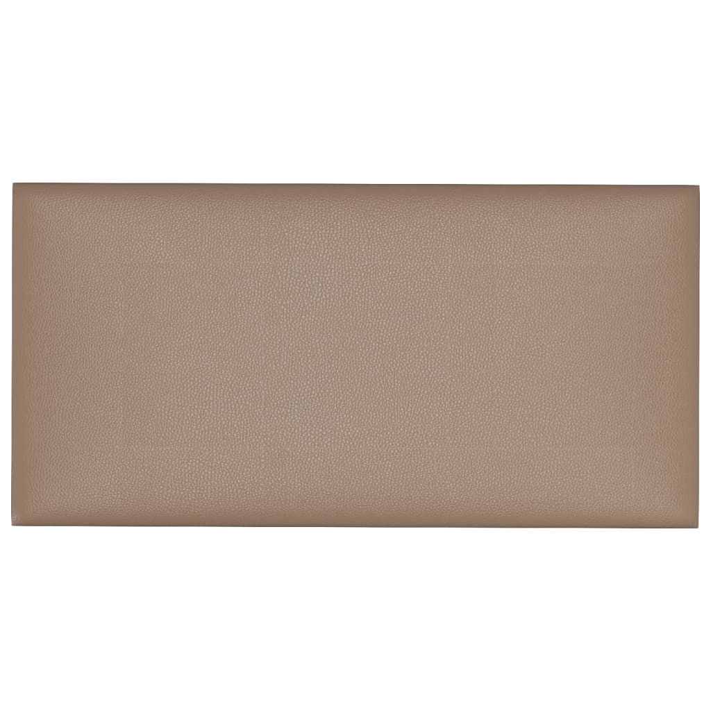 Paneles de pared Vidaxl 12 PCS 0.54 m² 30x15 cm Cappuccinocolid de cuero