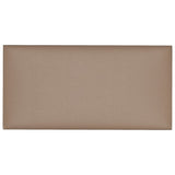 Paneles de pared Vidaxl 12 PCS 0.54 m² 30x15 cm Cappuccinocolid de cuero