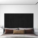 Paneles de pared Vidaxl 12 PCS 0.54 m² 30x15 cm Velvet Negro