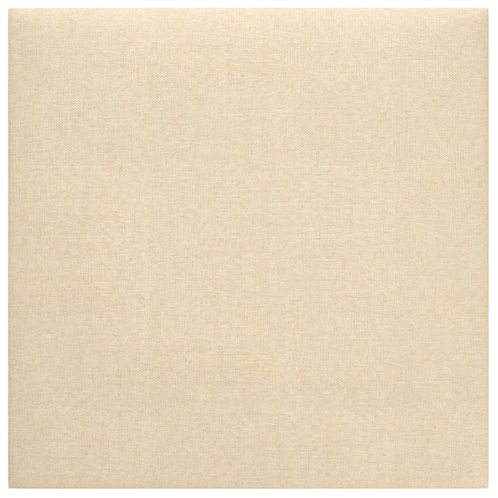 Vidaxl Wall panels 12 st 1.08 m² 30x30 cm fabric cream -colored