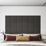 Vidaxl Wall panels 12 st 1.08 m² 30x30 cm Fabric Dark gray