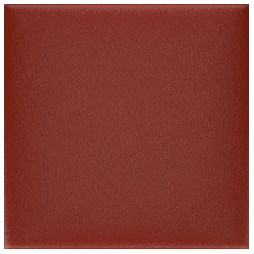 Vidaxl Wall panels 12 st 1.08 m² 30x30 cm Artificial leather wine red