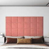 Vidaxl Wall panels 12 st 1.08 m² 30x30 cm velvet pink