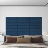 Paneles de pared Vidaxl 12 ST 1.08 m² 60x15 cm Velvet Azul