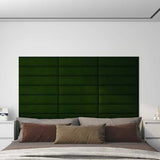 Vidaxl wandpanelen 12 st 1,08 m² 60x15 cm fluweel donkergroen