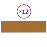 Nástěnné panely Vidaxl 12 St 1,08 m² 60x15 cm Velvet Brown