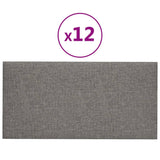 Vidaxl Wall panels 12 st 2.16 m² 60x30 cm Fabric light gray