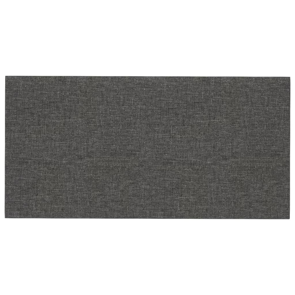 Paneles de pared Vidaxl 12 st 2.16 m² 60x30 cm de tela oscura gris