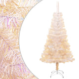Vidaxl kunstkerstboom met iriserende uiteinden 150 cm pvc wit