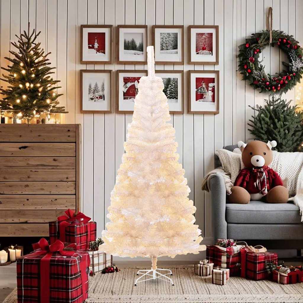 Vidaxl Kunstkerstboom con estremità iridescenti da 180 cm Pvc White