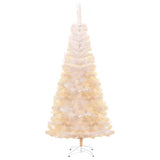 Vidaxl kunstkerstboom met iriserende uiteinden 240 cm pvc wit