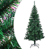 Vidaxl kunstkerstboom met iriserende uiteinden 180 cm pvc groen